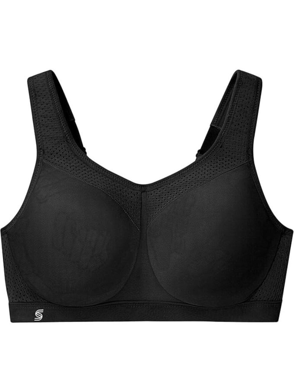 Glamorise NEW 38B Full Figure Black Impact Wonderwire Sports Bra Underwire #9066